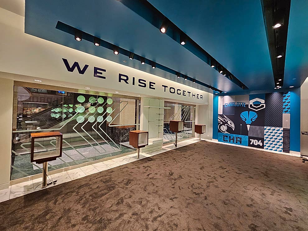 Hornets Graphics in Uptown Charlotte