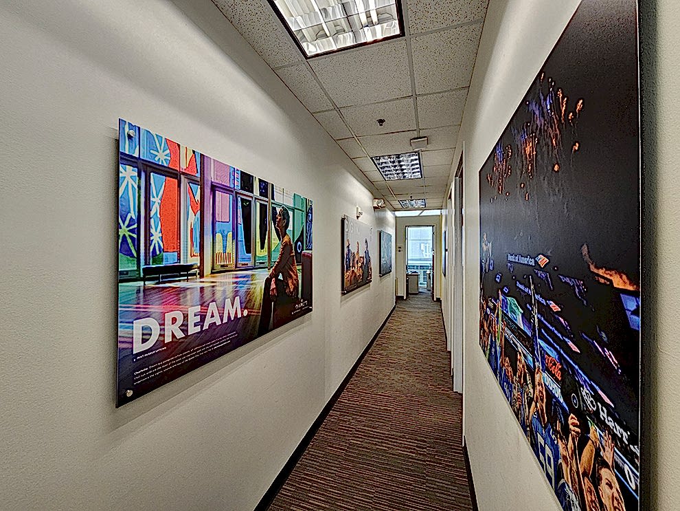 Acrylic Signs in Concord, NC designed and installed for corporate office wall branding