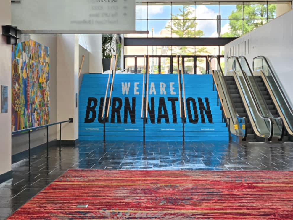 Workplace interiors with custom adhesive vinyl installed in Charlotte, NC