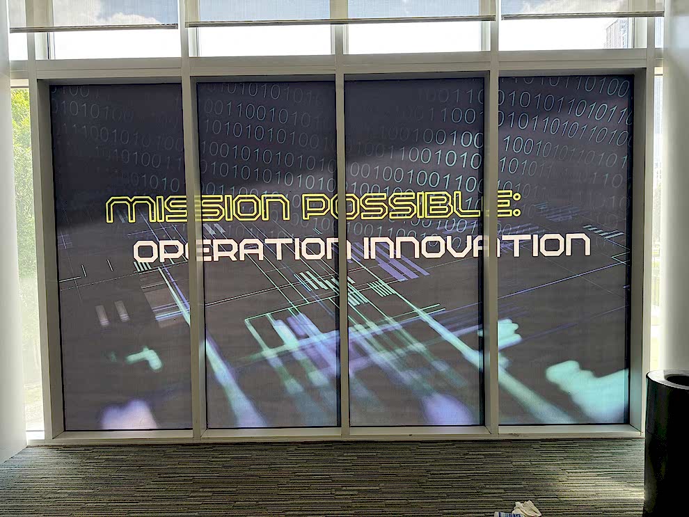 Custom adhesive vinyl for workplace branding in Charlotte, NC