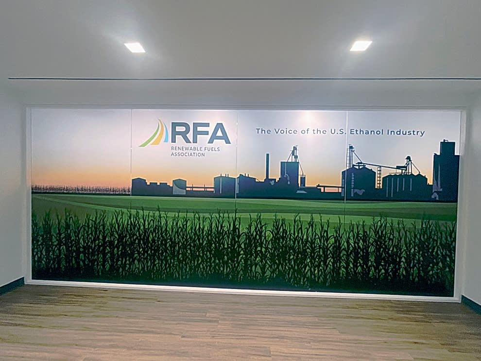 Custom adhesive vinyl graphics for office interiors in Charlotte, NC