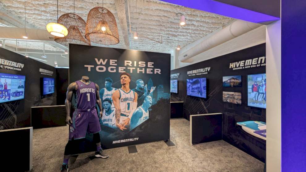 Event branding display using beMatrix modular frames in Charlotte, NC