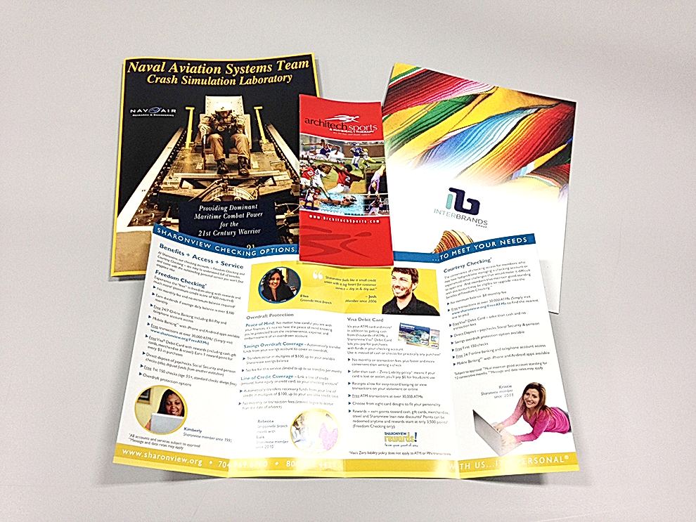 Brochure Printing in Concord, NC printed and mailed for branded Z-fold and full-color marketing materials