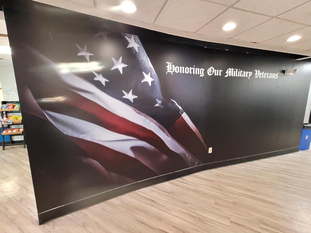 Custom signs and graphics for corporate workplace interiors in Fort Mill, SC