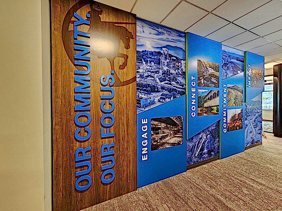 Office signage and wall graphics designed in Fort Mill, SC