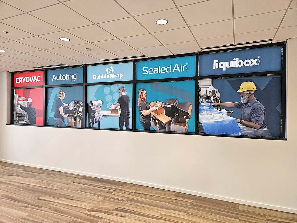 Office custom signs with branded wall graphics in Hickory, NC