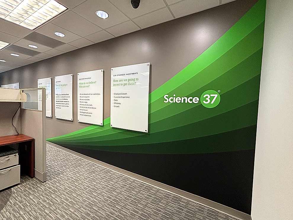 Interior office branding with custom signs in Hickory, NC