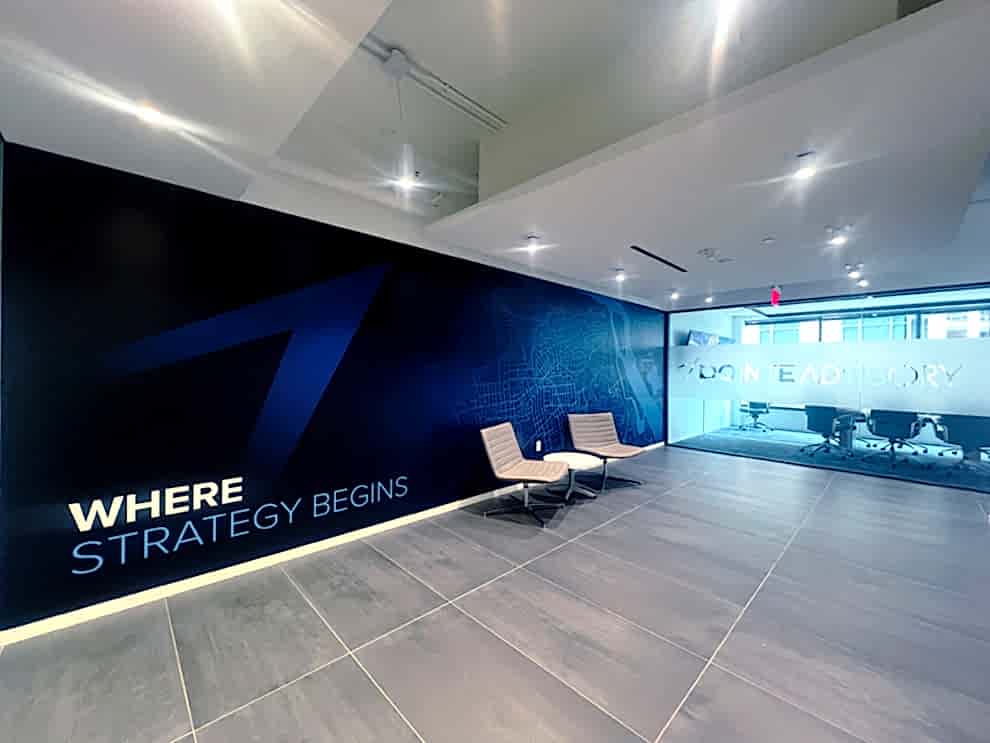 Office signage and wall graphics designed in Hickory, NC