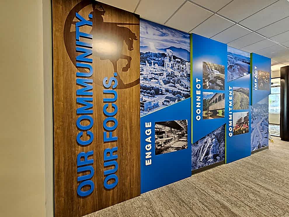 Office signage and wall graphics designed in Lincolnton, NC