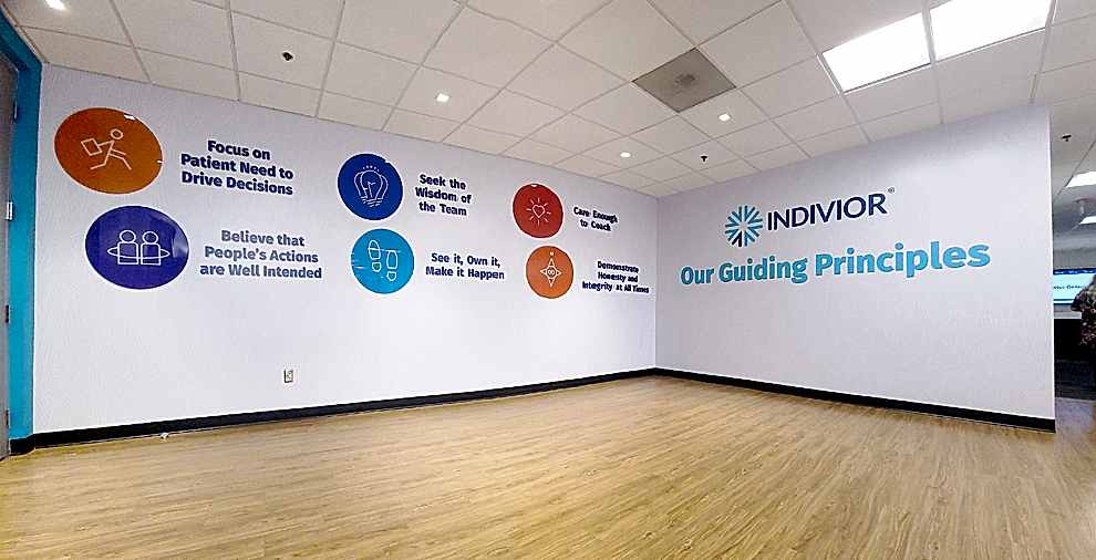 Workplace wall graphics and custom signs installed in Mooresville, NC