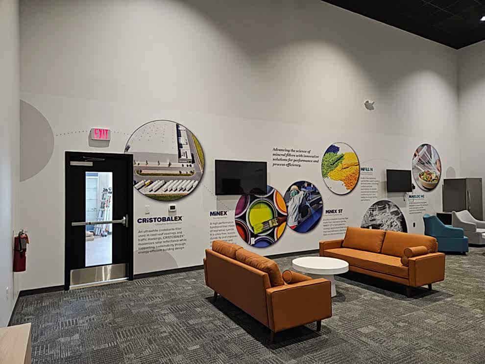 Branded custom signs and displays installed in Mooresville, NC offices