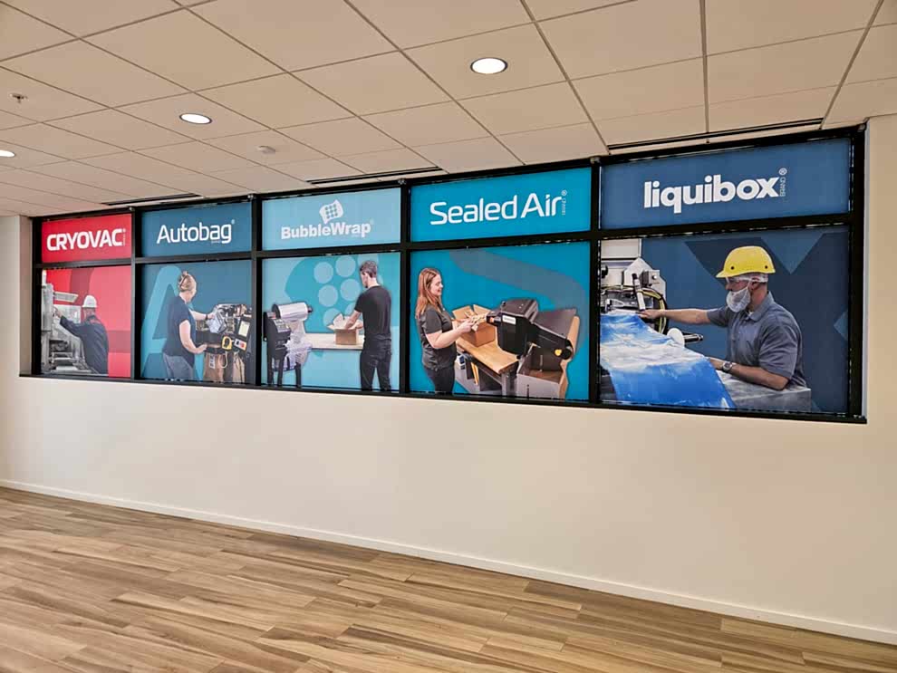 Office custom signs with branded wall graphics in Salisbury, NC
