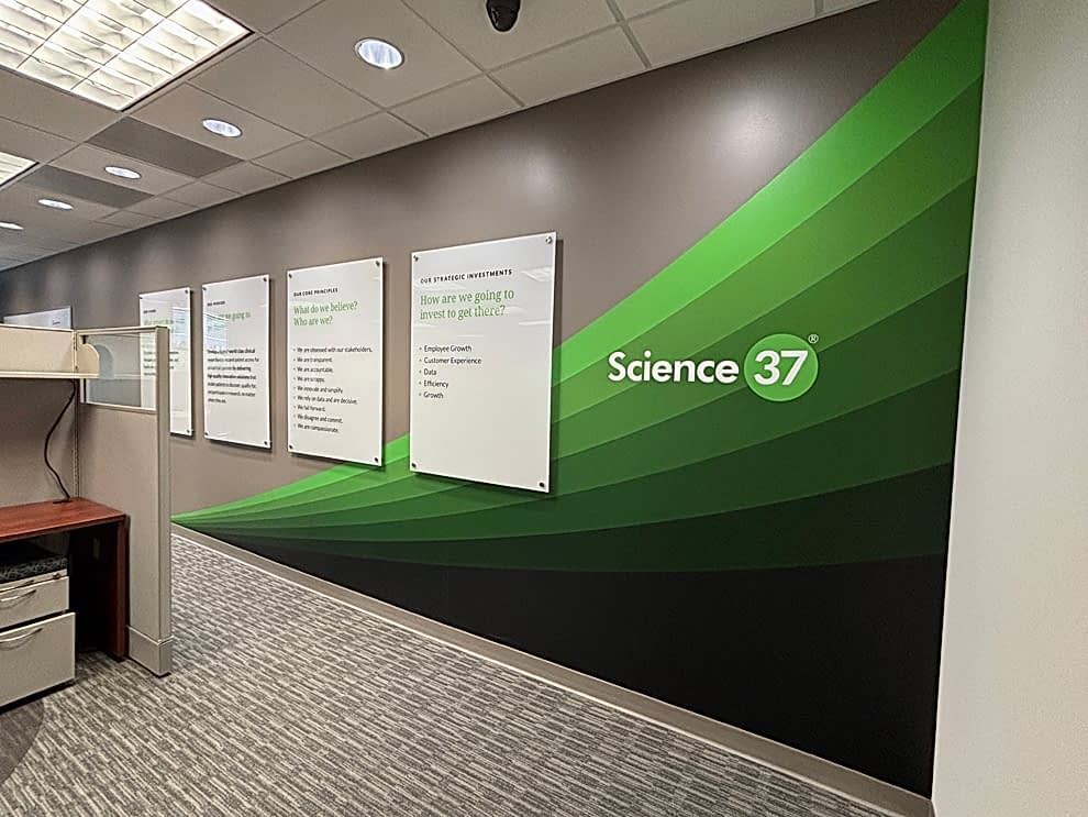 Interior office branding with custom signs in Salisbury, NC