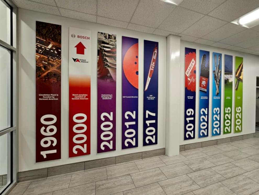 Custom signage and interior graphics for workplace branding in Statesville, NC