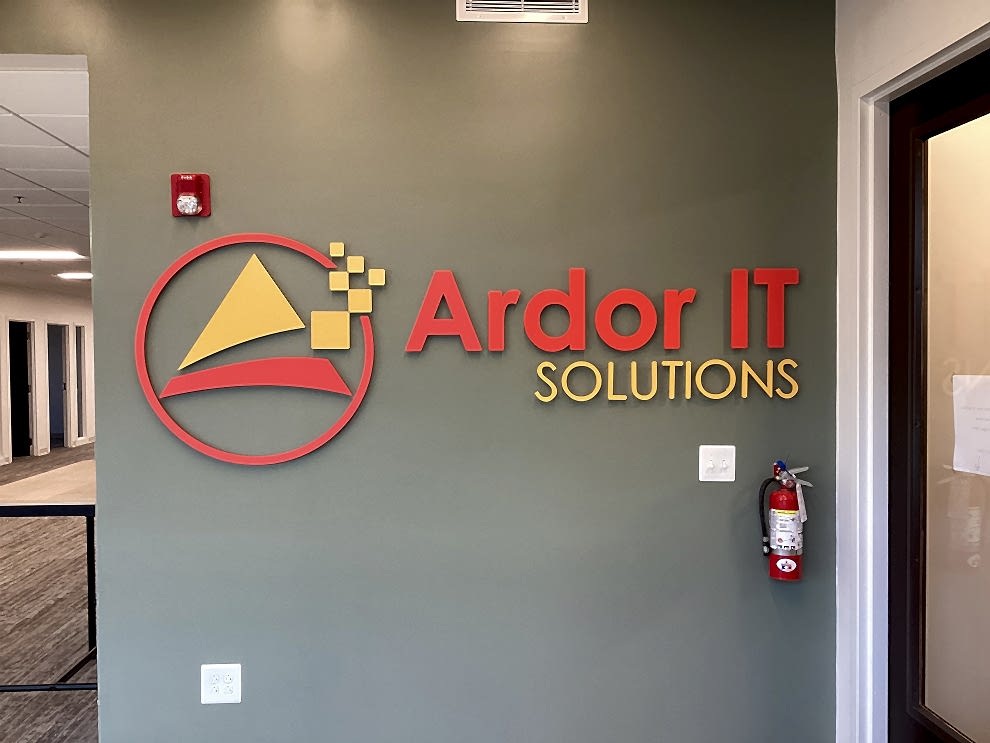 Dimensional Letters in Charlotte, NC designed and installed for business lobby and conference areas