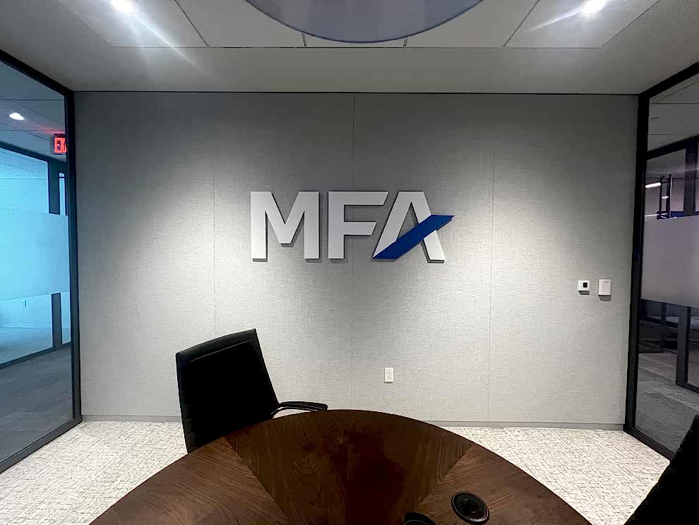 Dimensional Letters in Charlotte, NC designed and installed for hallway and directional wall signage