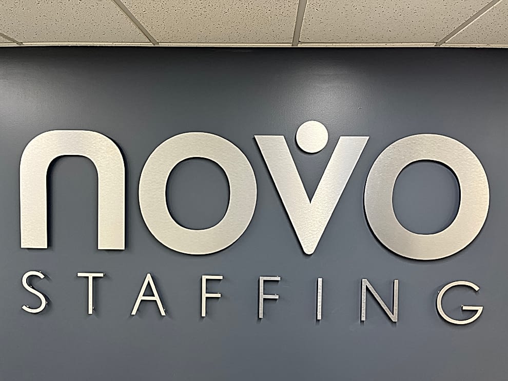 Dimensional Letters in Charlotte, NC designed and installed for modern office reception areas