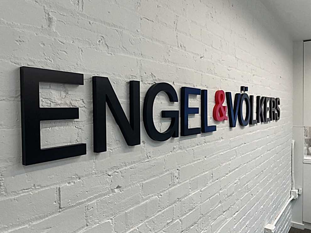 Dimensional Letters in Charlotte, NC designed and installed for office branding and commercial interiors