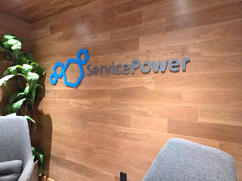 Dimensional Letters in Hickory, NC designed and installed for office branding and commercial interiors