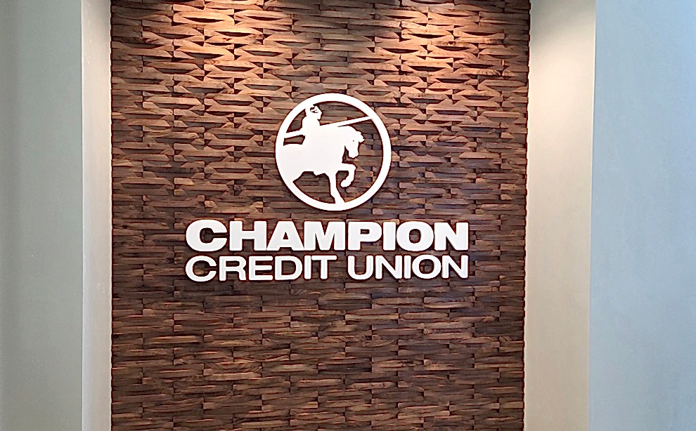 Dimensional Letters in Lincolnton, NC designed and installed for corporate lobby wall branding