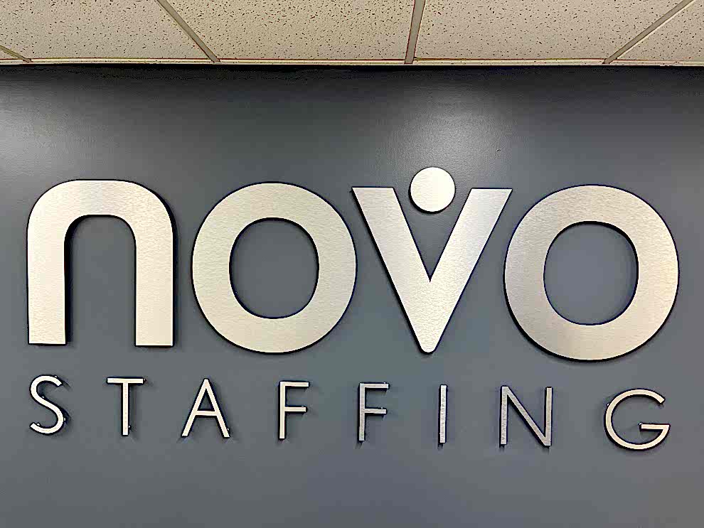 Dimensional Letters in Lincolnton, NC designed and installed for modern office reception areas