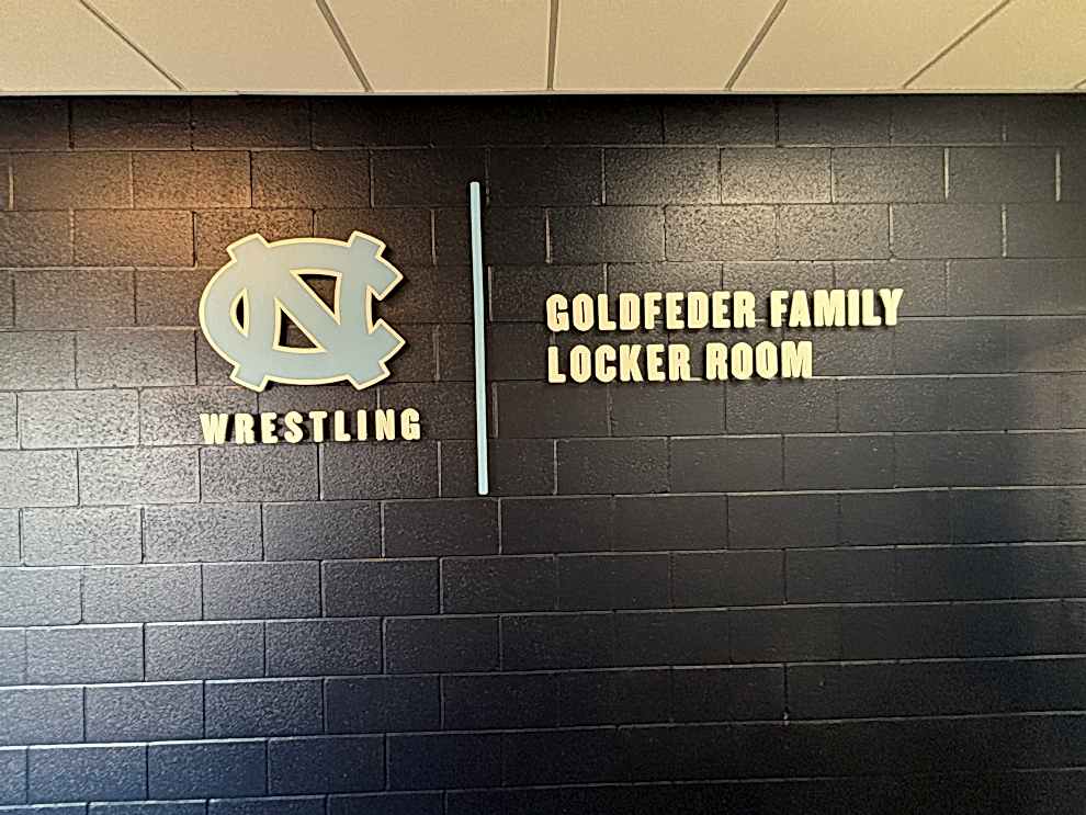 Dimensional Letters in Mooresville, NC designed and installed with backlit lighting for workplace interiors