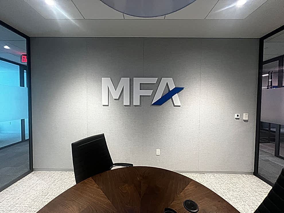 Dimensional Letters in Mooresville, NC designed and installed for hallway and directional wall signage