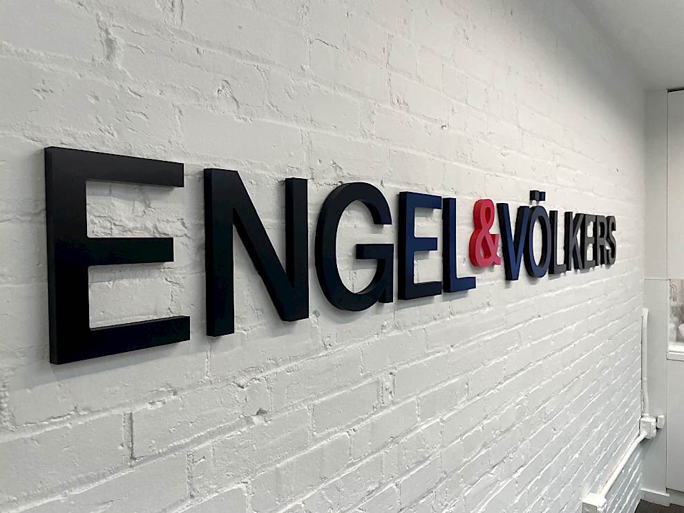 Dimensional Letters in Mooresville, NC designed and installed for office branding and commercial interiors