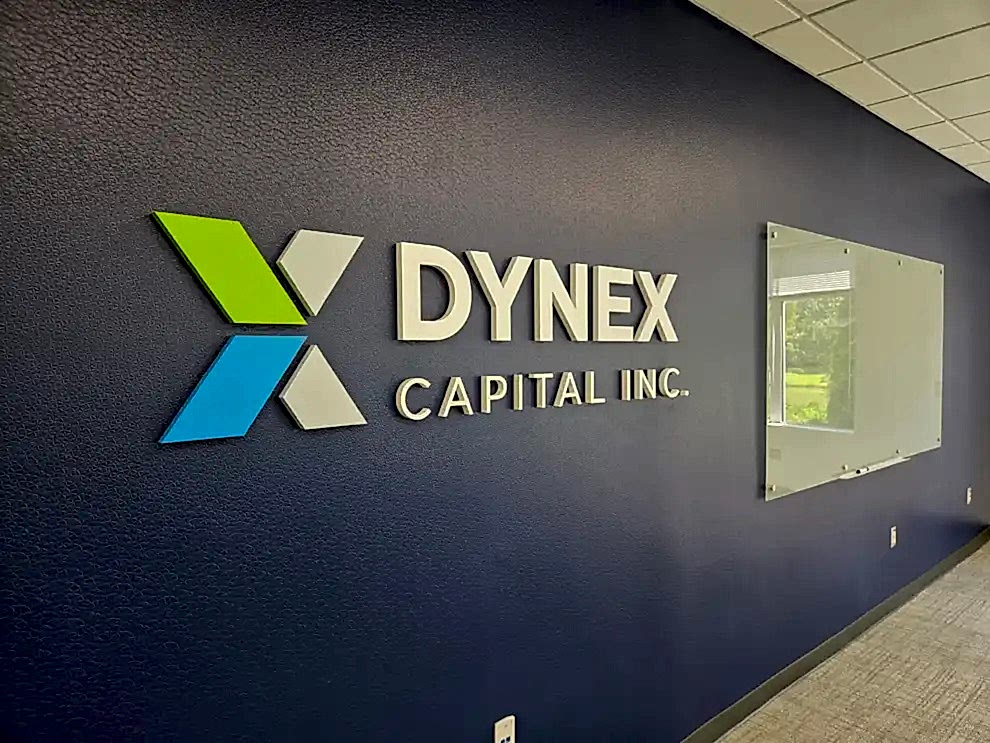 Dimensional Letters in Salisbury, NC designed and installed for office branding and commercial interiors