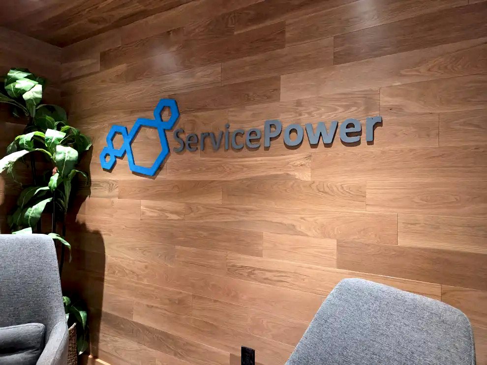 Dimensional Letters in Salisbury, NC designed and installed for office branding and commercial interiors