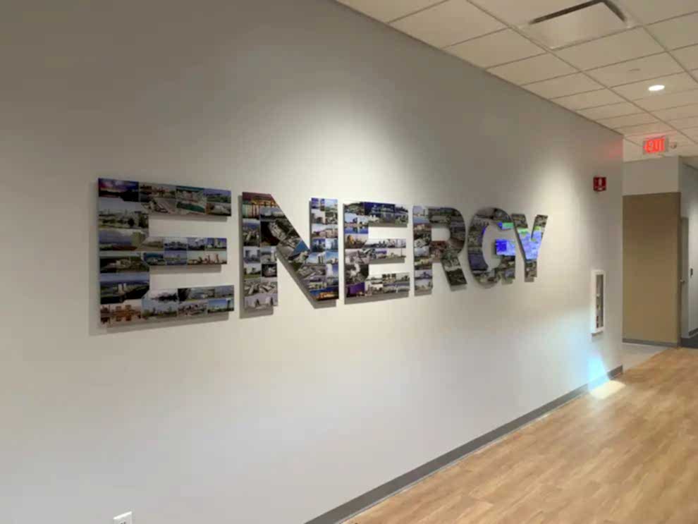 Dimensional Letters in Salisbury, NC designed and installed for office branding and commercial interiors