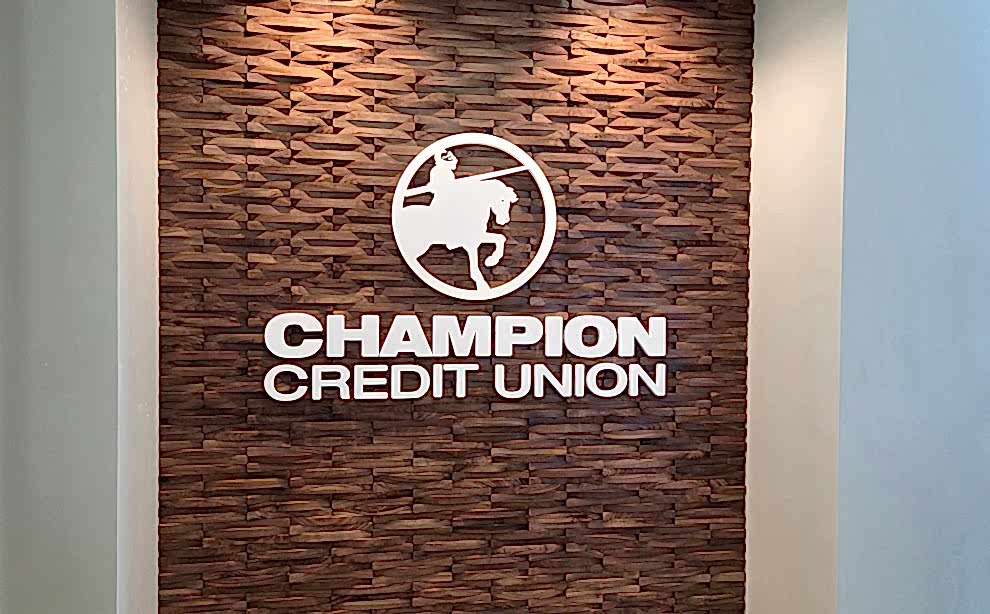Dimensional Letters in Statesville, NC designed and installed for corporate lobby wall branding