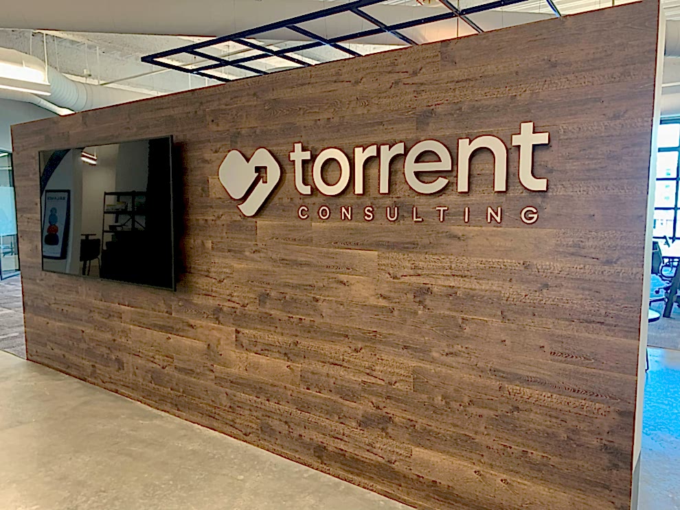 Dimensional Letters in Statesville, NC designed and installed for office reception walls
