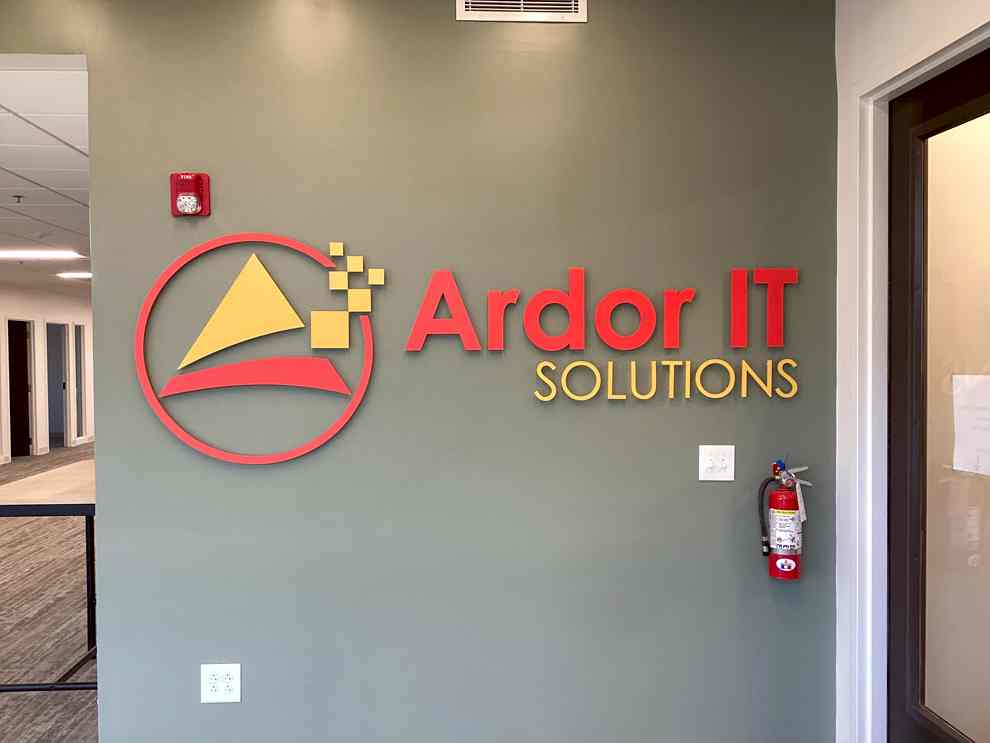 Dimensional Letters in Statesville, NC designed and installed for business lobby and conference areas