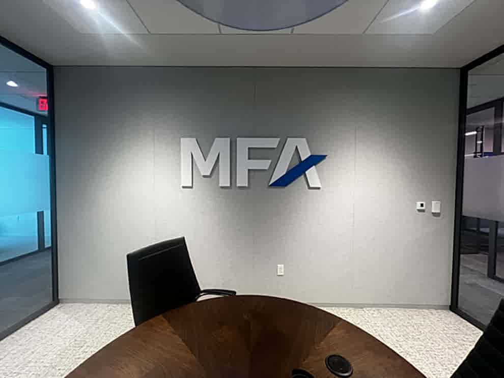 Dimensional Letters in Statesville, NC designed and installed for hallway and directional wall signage