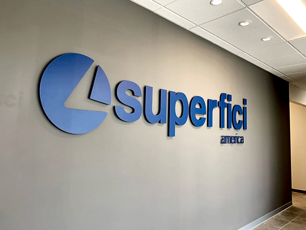 Dimensional Letters in Statesville, NC designed and installed for modern lobby and hallway signage