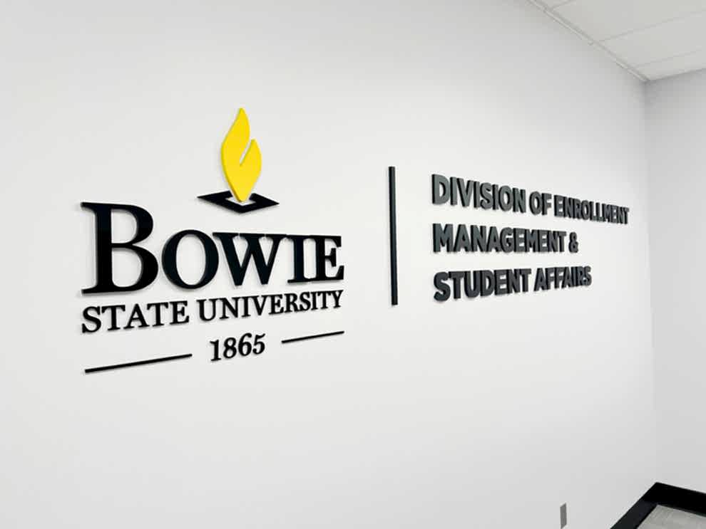 University educational environments with custom wall displays in Charlotte NC