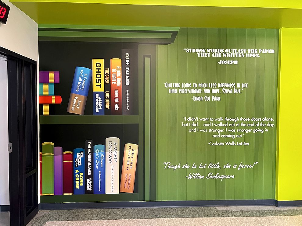 Campus wall wraps and educational graphics designed in Charlotte NC