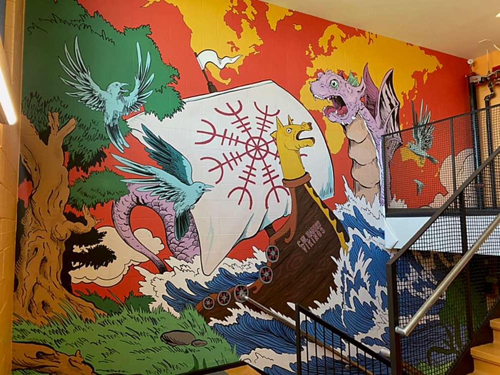 University signage and wall graphics for educational branding in Charlotte NC