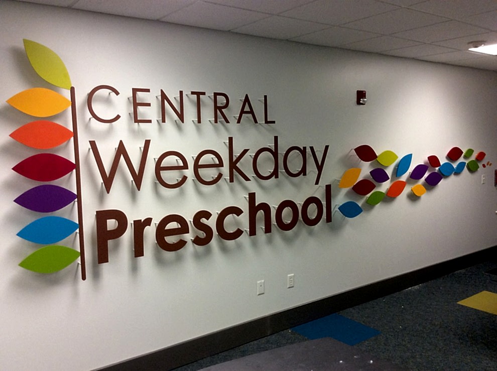 Custom educational wall displays installed in schools Charlotte NC