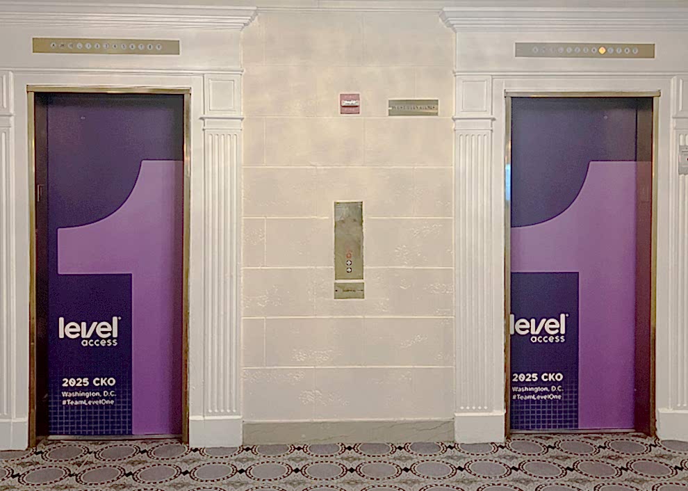 Elevator Wraps in Charlotte, NC designed and installed for event venues and branded environments