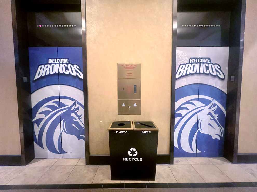 Elevator Wraps in Charlotte, NC designed and installed for promotional graphics and visual branding