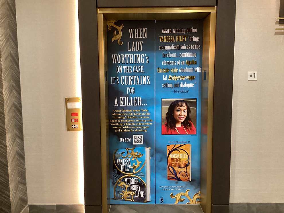Elevator Wraps in Charlotte, NC designed and installed for branded office buildings and publishing environments