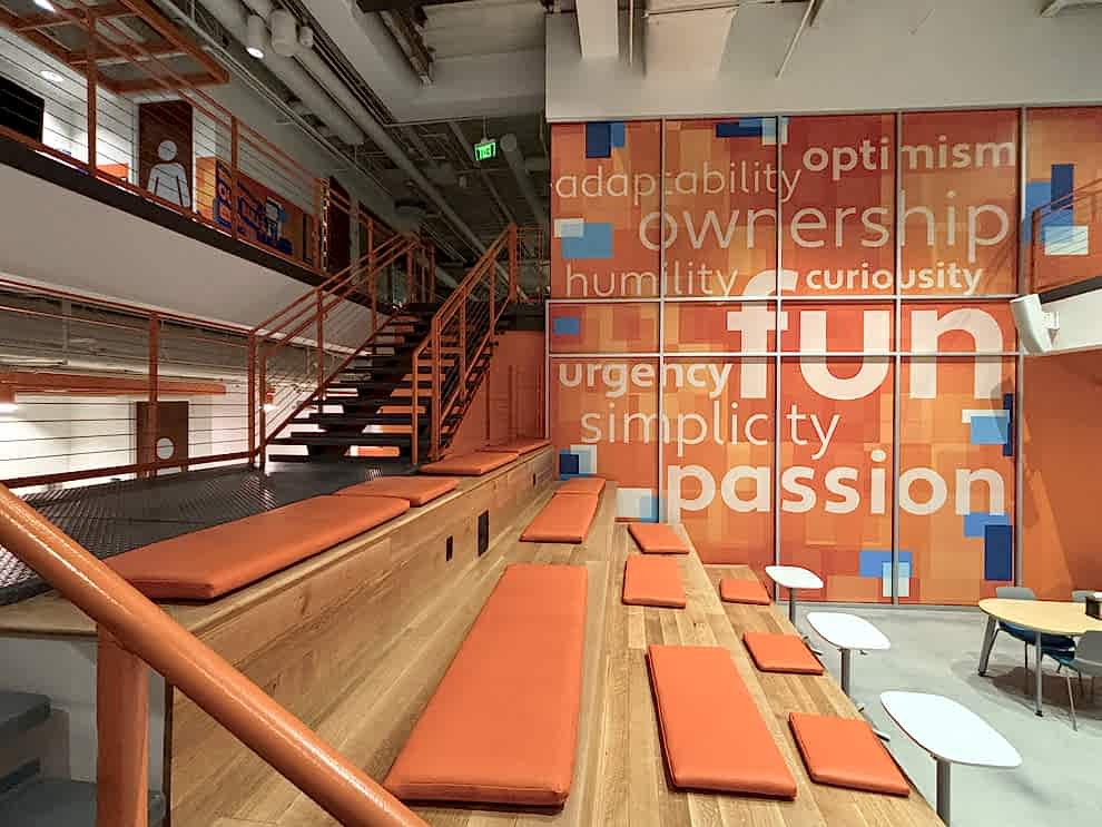 Environmental graphic design services for workplace interiors in Charlotte, NC