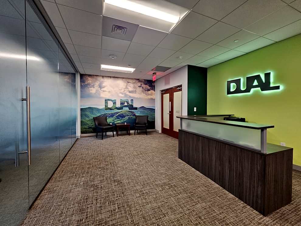 Environmental graphic design services for workplace interiors in Charlotte, NC