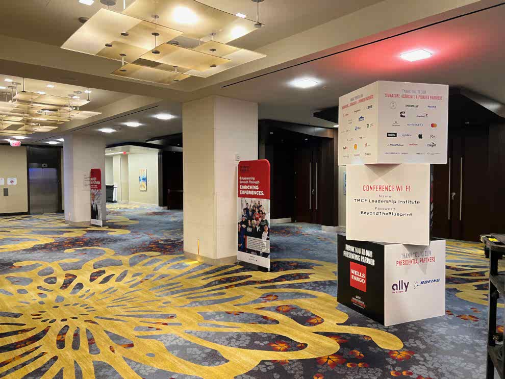 Custom event environments with branded wall graphics in Charlotte, NC