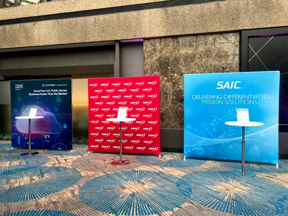 Event environments with portable displays and signs in Charlotte, NC