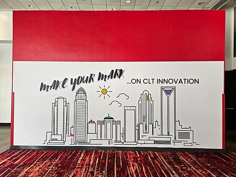 Conference event environments with custom wall displays in Charlotte, NC