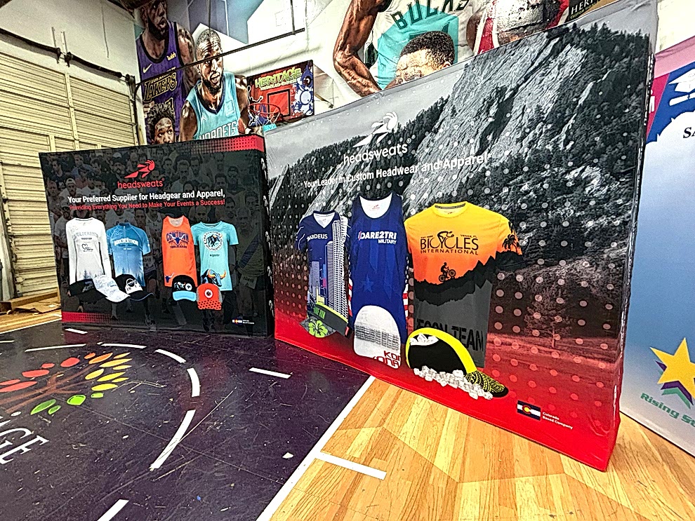 Fabric backdrops with modular displays for conferences in Charlotte, NC
