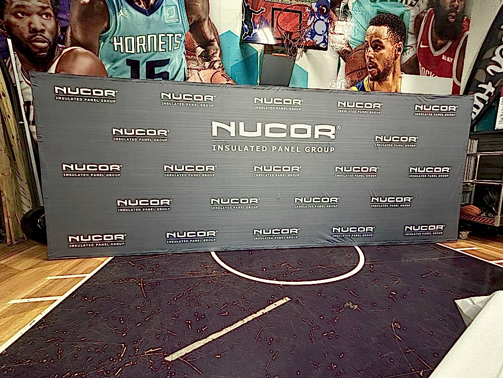 Custom event fabric backdrops installed for branding in Charlotte, NC